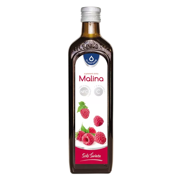 Malina, sok z malin z witaminą C 490 ml