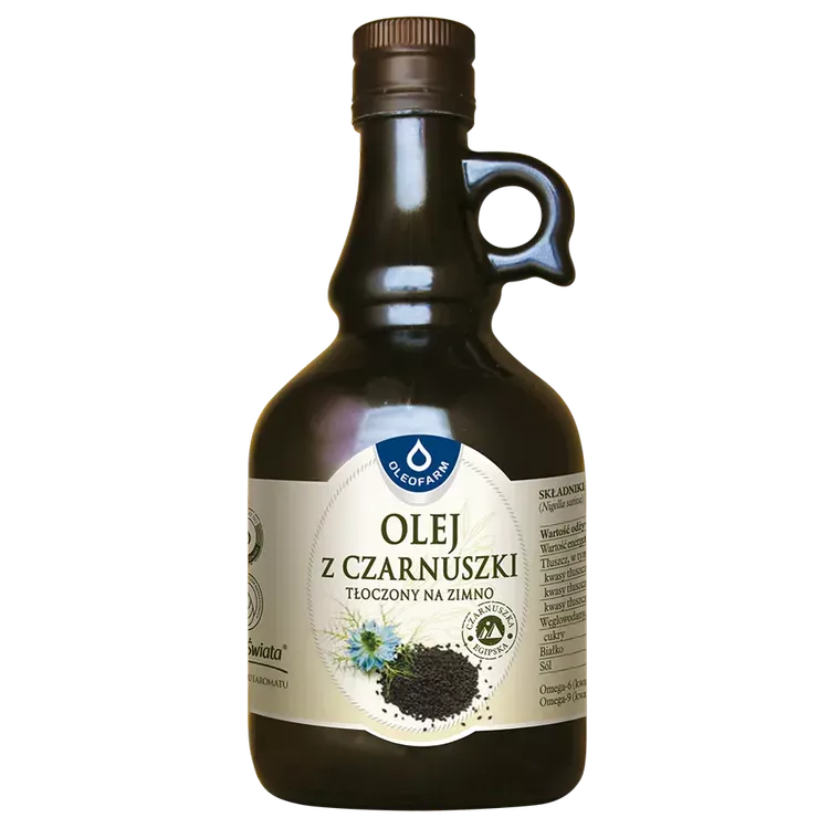 Olej z czarnuszki tłoczony na zimno, 500 ml