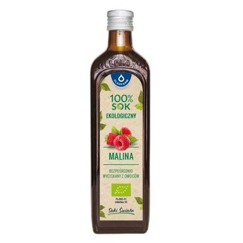 100% sok ekologiczny malina, 490ml