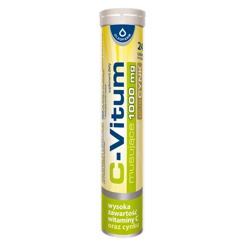 C-Vitum witamina C 1000 mg plus cynk, tabletki musujące