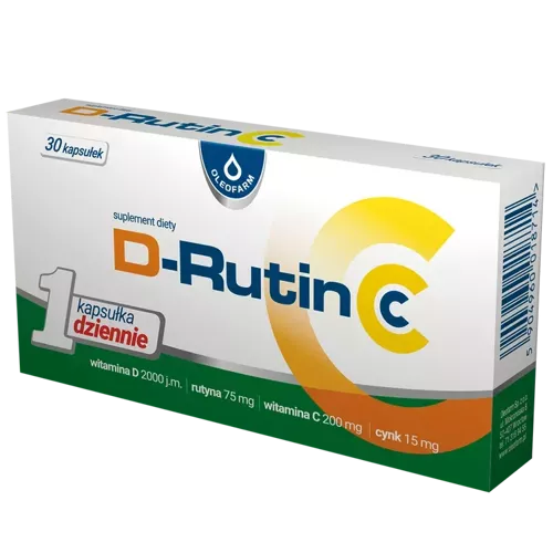 D-Rutin CC, rutyna witamina C, 30 kapsułek