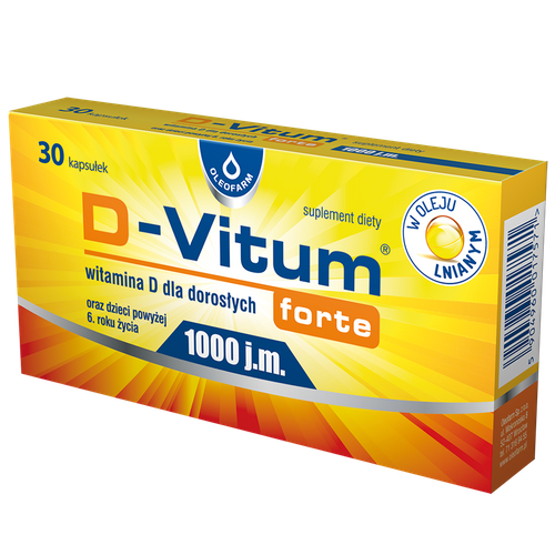 D-Vitum forte 1000 j.m., 30 kapsułek