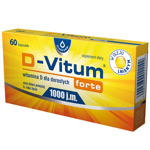 D-Vitum forte 1000 j.m., 60 kapsułek