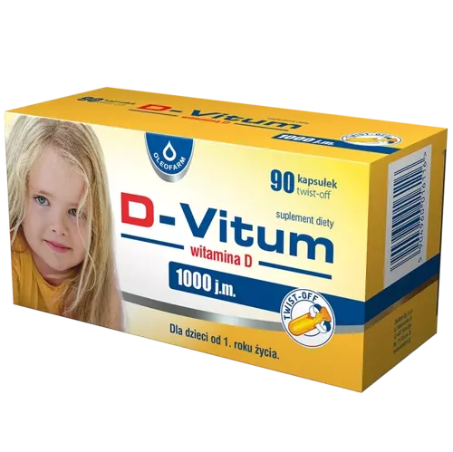 D-Vitum witamina D 1000 j.m., 90 kapsułek twist-off 