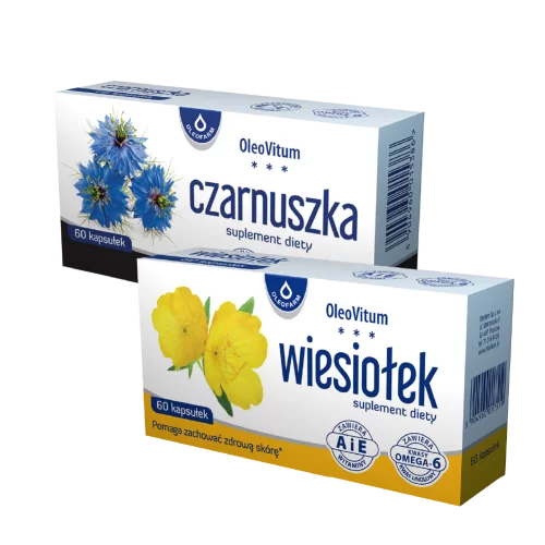 Zestaw OleoVitum: Wiesiołek + Czarnuszka, 60 kapsułek